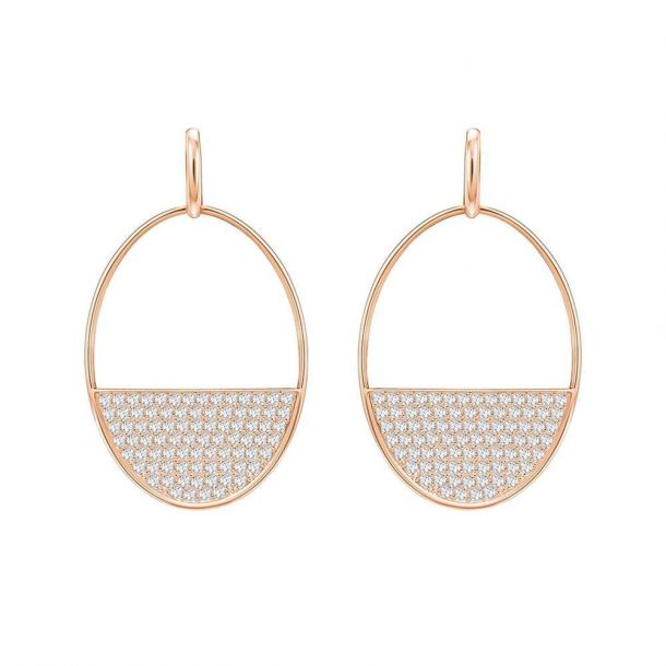 Swarovski Crystal Ginger Hoop Drop Earrings REEDS Jewelers