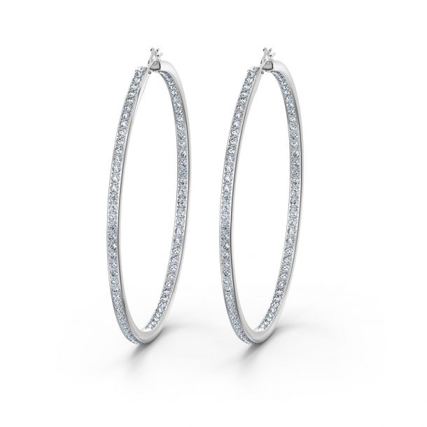 swarovski black hoop earrings