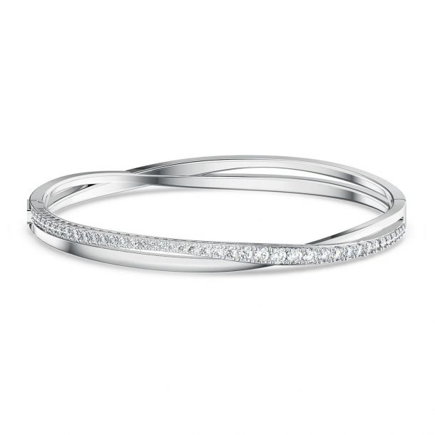 Swarovski Crystal Twist Rows Bangle Bracelet