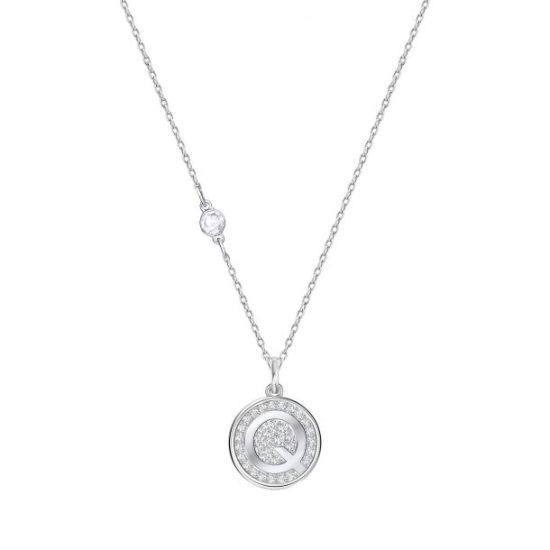 Rhodium Plated Pendant Necklace 