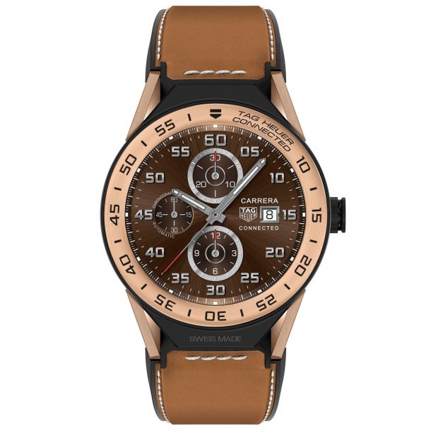 Tag Heuer Connected Leather Strap Flash 
