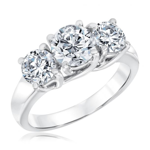 Ellaura Journey Three Stone Round Diamond Engagement Ring 2 1 2ctw Reeds Jewelers
