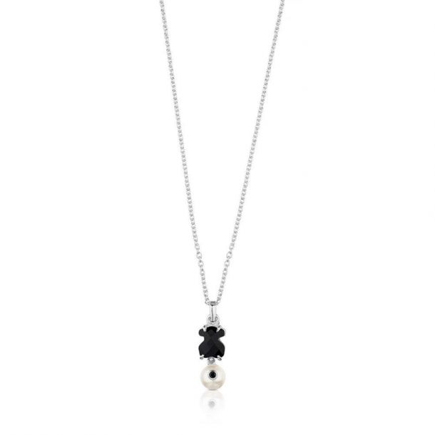 TOUS Black Onyx and Pearl Sterling 