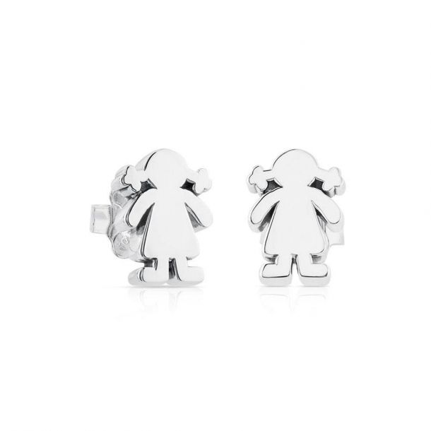 Tous Sterling Silver Sweet Dolls Girl Earrings Reeds Jewelers