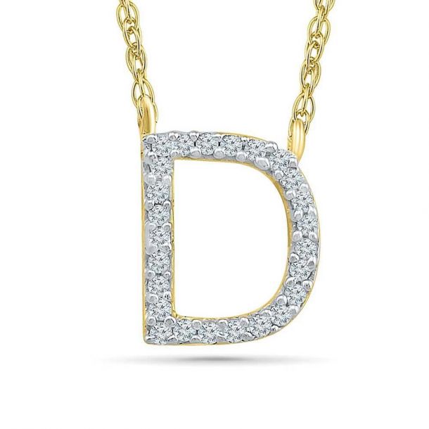 Yellow Gold Diamond Uppercase Initial D Pendant 1 20ctw Reeds Jewelers - Gold Initial D Pendant Necklace Yellow Gold Diamond Uppercase Initial D Pendant 1 20ctw Reeds Jewelers - Gold Initial D Pendant Necklace