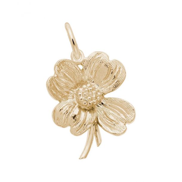 Dogwood Pendant Magnolia Flower New Triple plated Silver Gold Metal Spring 