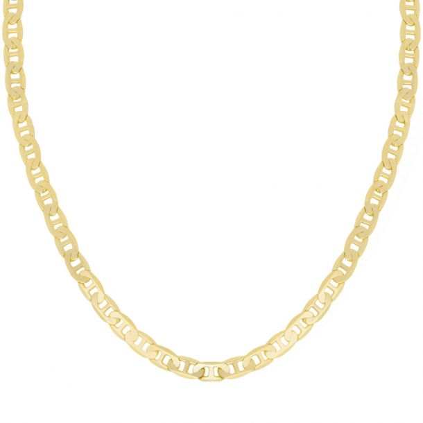 Yellow Gold Flat Mariner Chain 3.7mm 