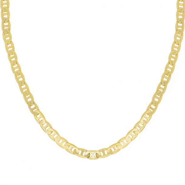 Flat Mariner Yellow Gold Chain | 5.6mm 