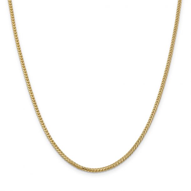 14k Gold Finish Stainless Steel Franco Link Chain Necklace 2mm 20" Mens Fashion 