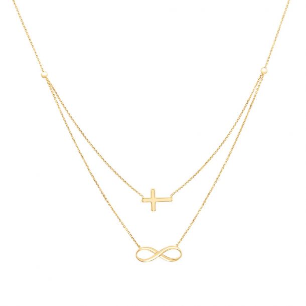 Cross Layered Necklace | REEDS Jewelers