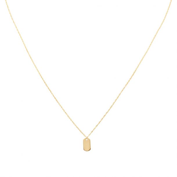 Tiny dog tag necklace hotsell