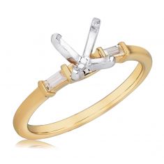 1/10ctw Diamond Yellow Gold Engagement Ring Setting