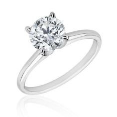 1 1/2ct Round Diamond Solitaire White Gold Engagement Ring | Classic