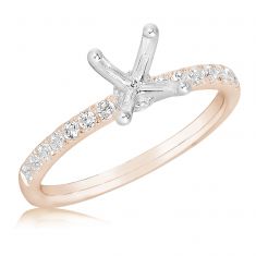 1/4ctw Diamond Rose Gold Engagement Ring Setting