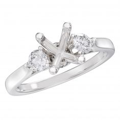 1/4ctw Diamond White Gold Engagement Ring Setting | Design Collection