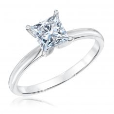 1ct Princess Diamond Solitaire White Gold Engagement Ring | Heritage