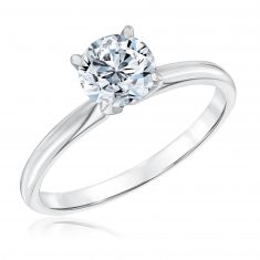 1ct Round Diamond Solitaire White Gold Engagement Ring | Heritage