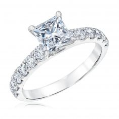 2 1/4ctw Princess Lab Grown Diamond White Gold Engagement Ring