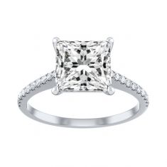 2 1/5ctw Princess Diamond Platinum Engagement Ring | Custom Made