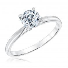 3/4ct Round Diamond Solitaire White Gold Engagement Ring | Heritage