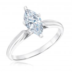 3/4ct Marquise Diamond Solitaire White Gold Engagement Ring | Heritage
