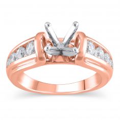 5/8ctw Diamond Rose Gold Engagement Ring Setting | Design