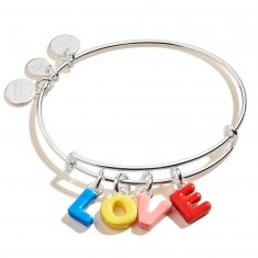 Alex and Ani Womens Crystal Pond Magnetic Bracelet Rafaelian Silver Expandable