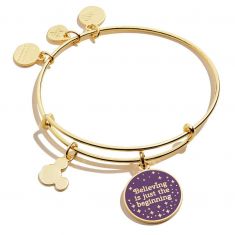 NEW Disney Alex and Ani Believing is Just the Beginning SILVER Bangle Bracelet 