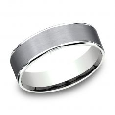 Benchmark Grey Tantalum and White Gold Comfort Fit Band
