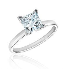 2ct Princess Diamond Solitaire White Gold Engagement Ring | Classic