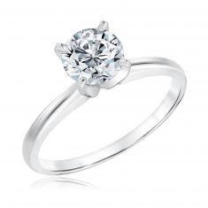 Classic Round Diamond Solitaire Engagement Ring 1 1/4ct