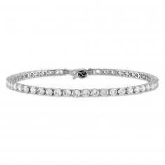 Cubic Zirconia Sterling Silver Tennis Bracelet | 8.5 Inches