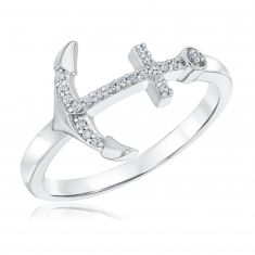 Hallmark Diamonds Diamond Accent Anchor Ring