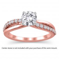 1/4ctw Diamond Rose Gold Semi-Mount Engagement Ring | Design