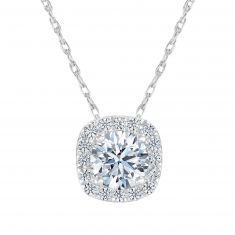1/2ctw Cushion Halo Lab Grown Diamond 