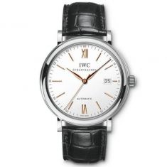 IWC Portofino Automatic Watch, Black Leather Strap IW356517