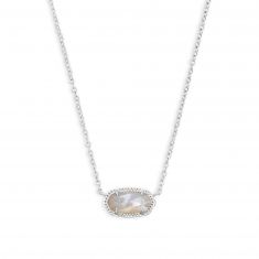 NEW Kendra Scott Elisa Ivory Pearl Pendant Rhodium Necklace