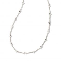 Kendra Scott Haven Heart Strand Necklace, Rhodium-Plated