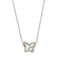 Kendra Scott Lillia Butterfly Pendant Necklace in Iridescent Abalone