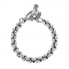 King Baby Large Infinity Link Sterling Silver Chain Bracelet | 10mm | 8.75 Inches