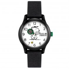 Lacoste 12.12 Peanuts Collab Kids Black Silicone Strap Watch | 32mm | 2030038