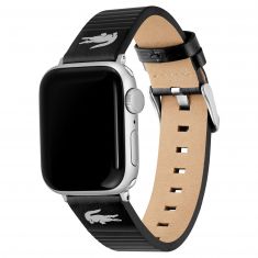 Lacoste Apple Watch Strap | Black Leather | 2050028