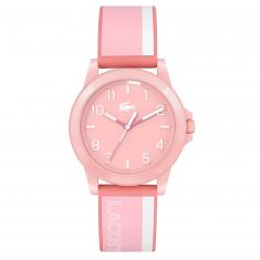 Lacoste Rider Kids Pink and White Silicone Strap Watch | 36mm | 2030045