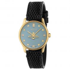 Ladies Gucci G Timeless Pink Diamond Dial Red Leather Strap Watch Ya1265017 Reeds Jewelers