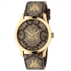 Gucci G-Timeless Le Marche des Merveilles Nylon Strap 38mm Watch 