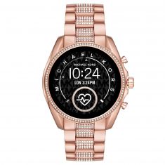 Ladies Michael Kors Access Bradshaw 2 Pave Rose Gold Tone Stainless Smartwatch Mkt5089 Reeds Jewelers