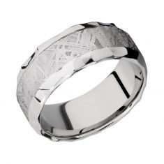 Lashbrook Cobalt Chrome with Meteorite Inlay Comfort Fit Band, 9mm