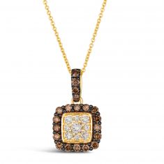 Le Vian® 3/4ctw Nude Diamonds™ and Chocolate Diamonds® 14k Honey Gold™ Pendant Necklace
