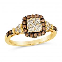 Le Vian® 7/8ctw Nude Diamonds™ and Chocolate Diamonds® 14k Honey Gold™ Ring