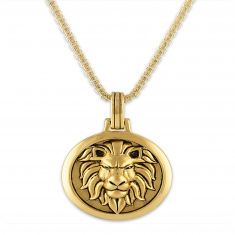Lion Amulet Gold-Plated Necklace